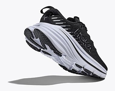 HOKA ONE ONE Women's, Bondi X Road Running Shoes (Black/White